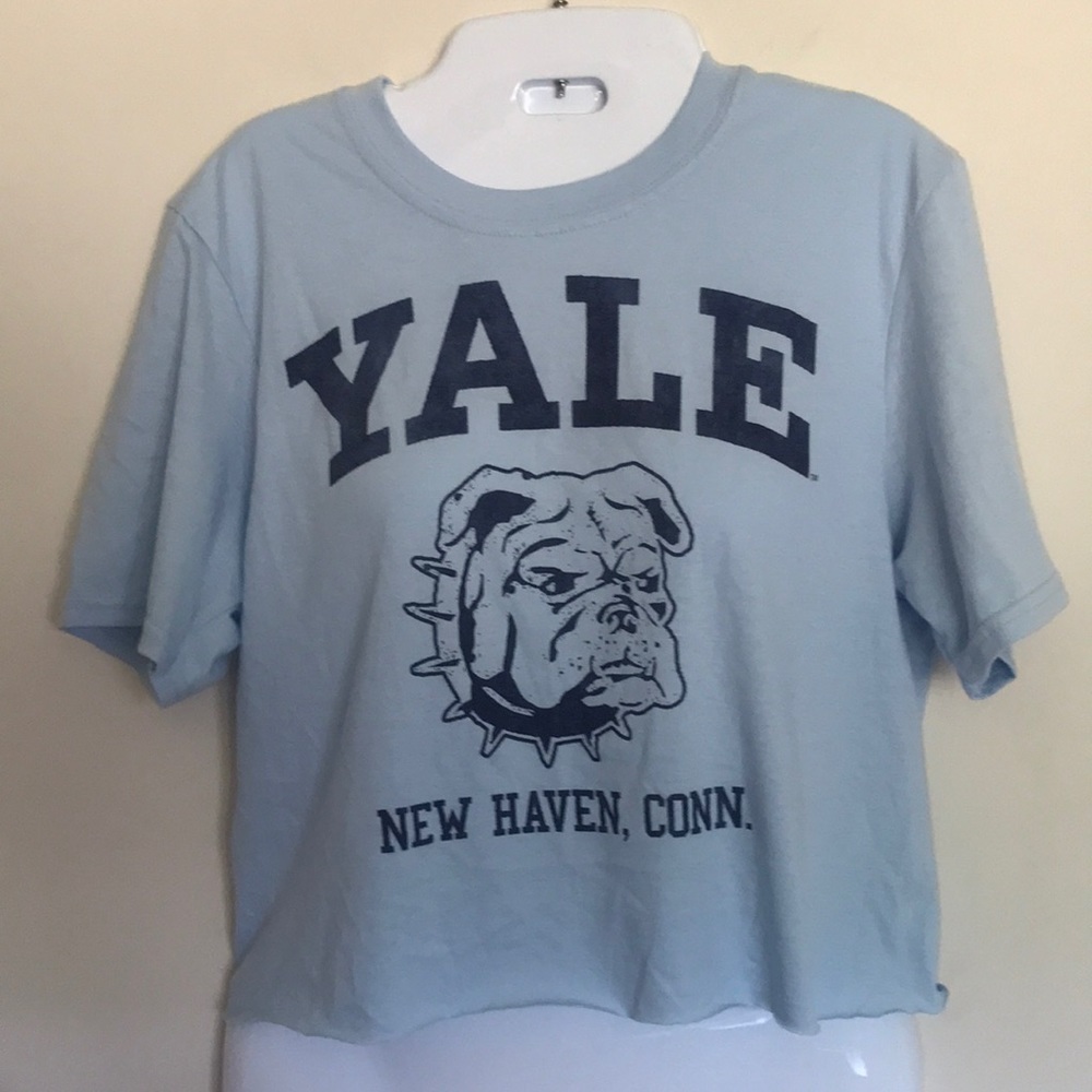 Yale University Original Licensed Cropped T Shirt.